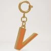 Enamel Keyring - V Tangerine Orange 1 Enamel Keyring - V Tangerine Orange -Fashion Bag Store G RK5500 000N657