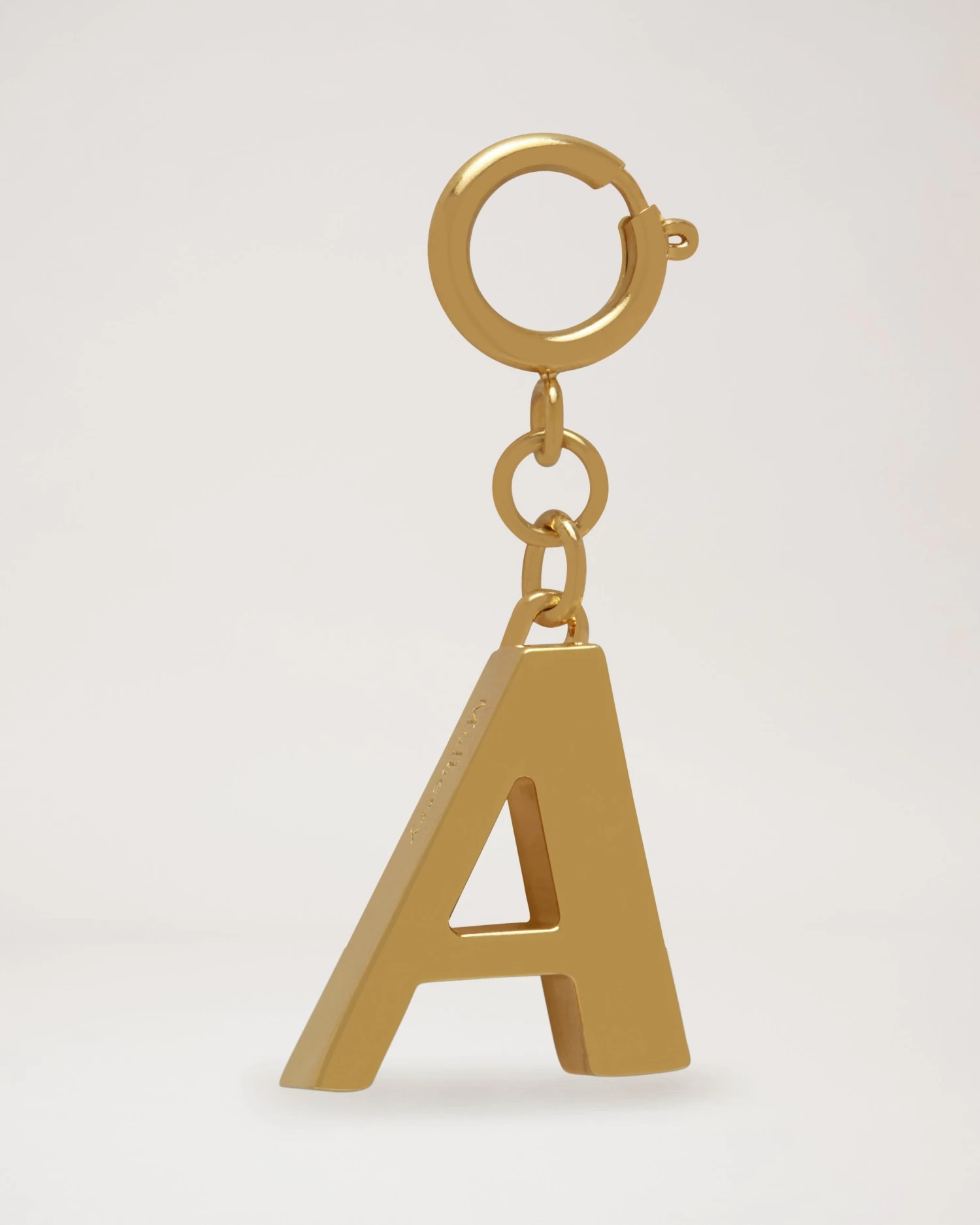 Alphabet Brass Keyring - A Gold 3 Alphabet Brass Keyring - A Gold