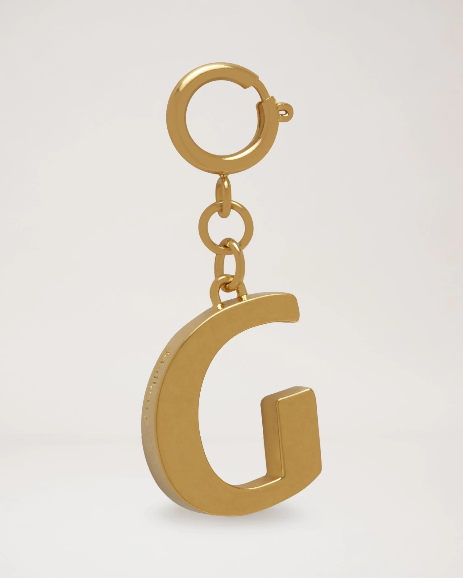 Alphabet Brass Keyring - G Gold 3 Alphabet Brass Keyring - G Gold