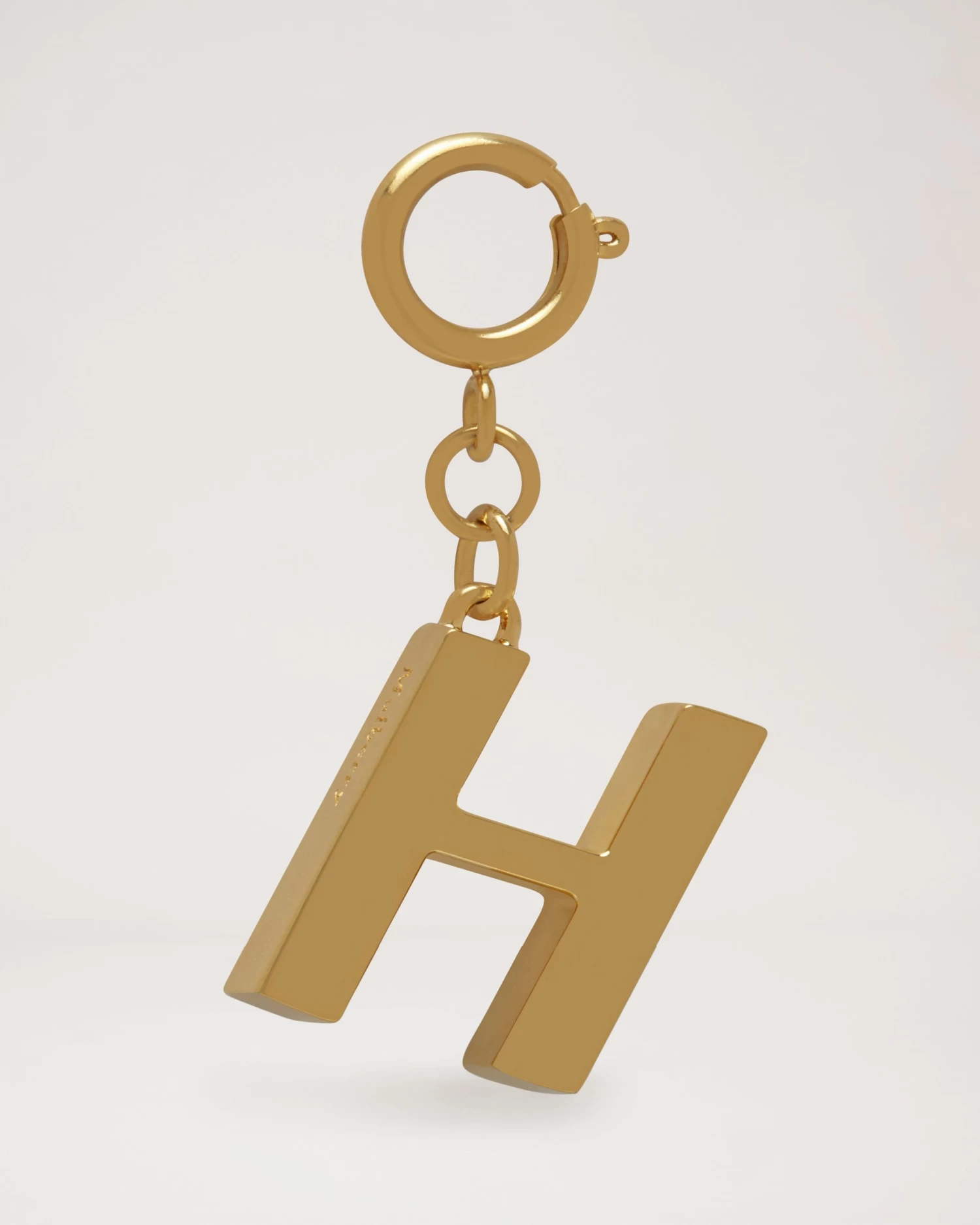 Alphabet Brass Keyring - H Gold 3 Alphabet Brass Keyring - H Gold