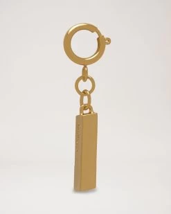 Alphabet Brass Keyring - I Gold