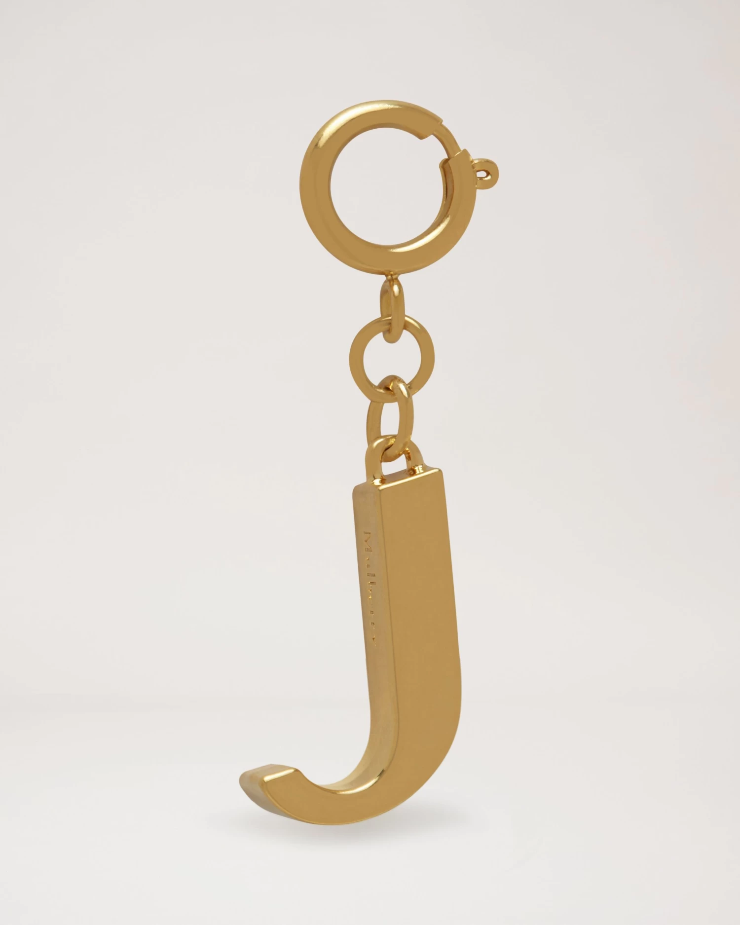 Alphabet Brass Keyring - J Gold 3 Alphabet Brass Keyring - J Gold