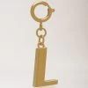 Alphabet Brass Keyring - L Gold
