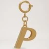 Alphabet Brass Keyring - P Gold -Fashion Bag Store G RK5525 669N188