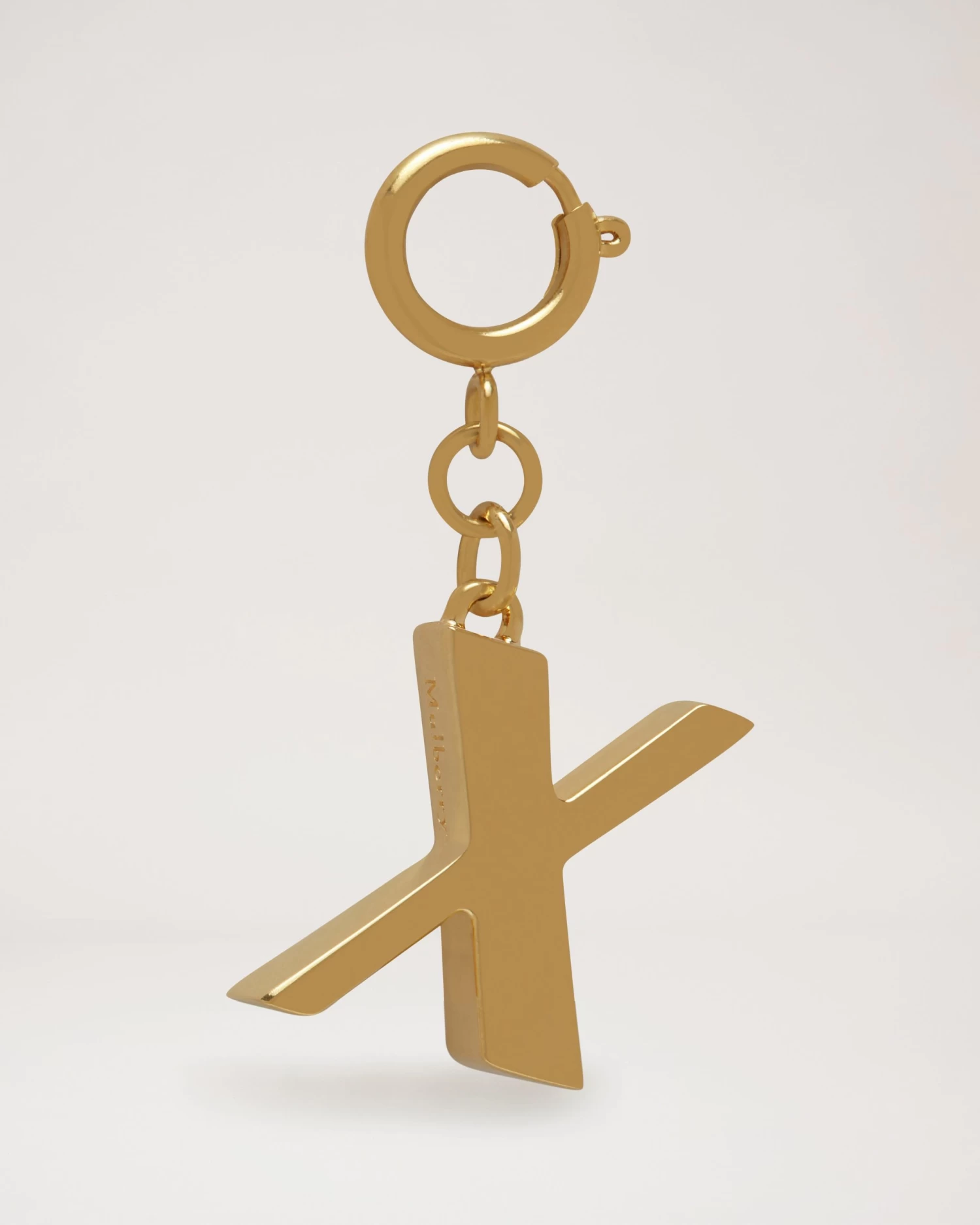 Alphabet Brass Keyring - X Gold 3 Alphabet Brass Keyring - X Gold