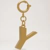 Alphabet Brass Keyring - Y Gold -Fashion Bag Store G RK5536 669N188