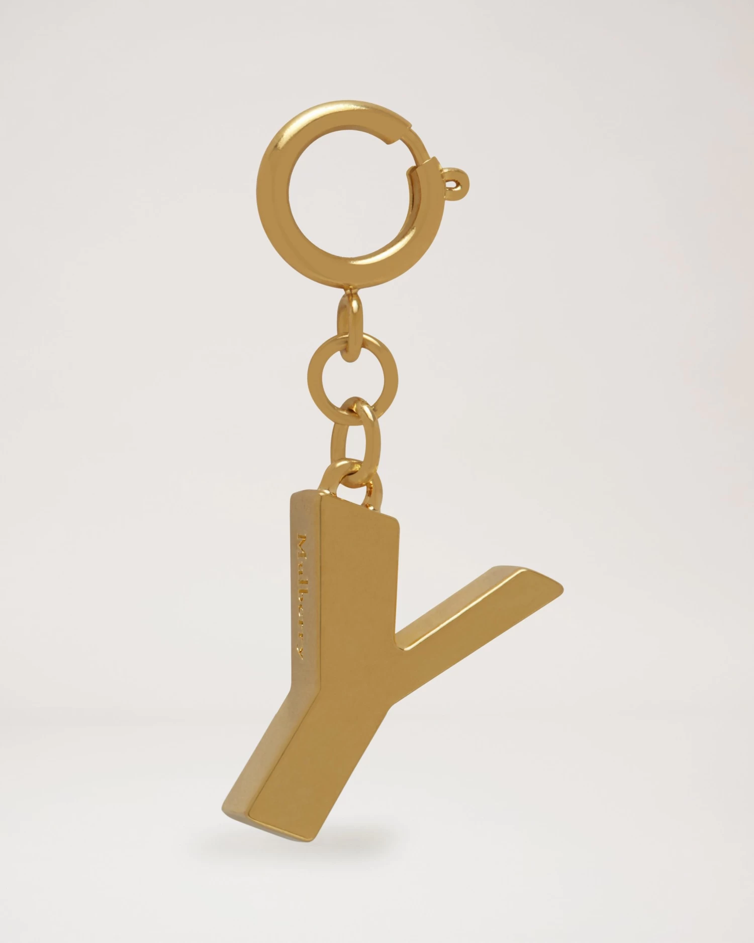 Alphabet Brass Keyring - Y Gold 3 Alphabet Brass Keyring - Y Gold