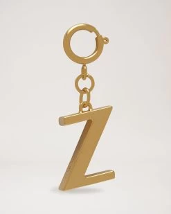 Alphabet Brass Keyring - Z Gold