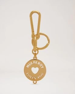 Initial Charm Keyring Gold