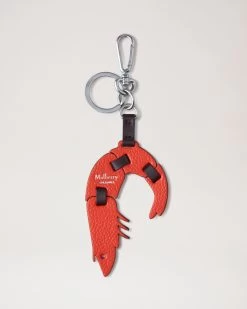 Shrimp Puzzle Keyring Coral Orange