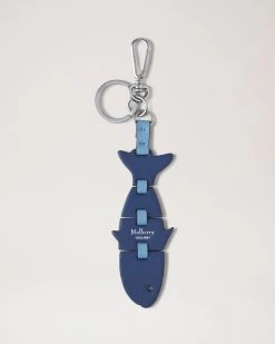 Fish Puzzle Keyring Pale Navy