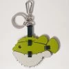 Puffer Fish Puzzle Keyring Acid Green, Mulberry Green & Chalk