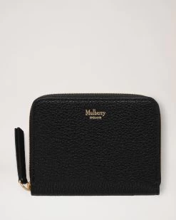 Small Zip Around Purse Black