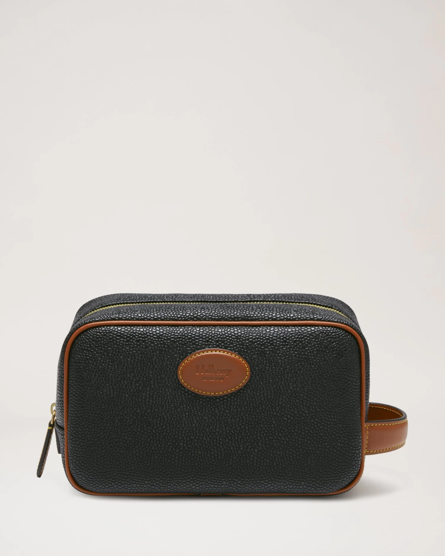 Scotchgrain Wash Case Black & Cognac 3 Scotchgrain Wash Case Black & Cognac