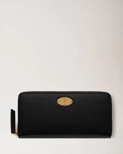 Mulberry Plaque 8 Credit Card Zip Purse Black
