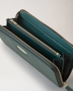 Mulberry Plaque 8 Credit Card Zip Purse Mulberry Green -Fashion Bag Store G RL5676 205Q633 2