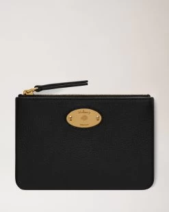 Mulberry Plaque Small Zip Coin Pouch Black