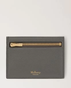 Zipped Credit Card Slip Charcoal