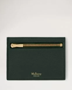 Zipped Credit Card Slip Mulberry Green