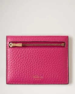 Zipped Credit Card Slip Mulberry Pink