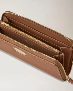 Mulberry Plaque 8 Credit Card Zip Purse Oak -Fashion Bag Store G RL7043 275G110 4