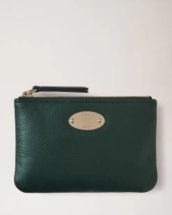 Mulberry Plaque Small Zip Coin Pouch Mulberry Green