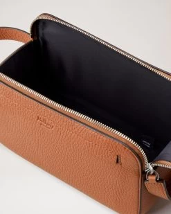 Double Zip Wash Case Chestnut -Fashion Bag Store G RL7308 736G653 4
