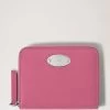 Mulberry Plaque Small Zip Around Purse Geranium Pink 1 Mulberry Plaque Small Zip Around Purse Geranium Pink -Fashion Bag Store G RL7834 587J946