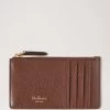 Continental Zipped Long Card Holder Oak