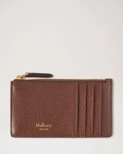 Continental Zipped Long Card Holder Oak