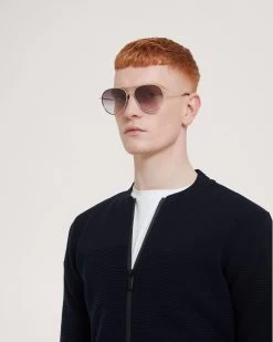 Tony Pilot Sunglasses Silver & Charcoal Grey 7 Tony Pilot Sunglasses Silver & Charcoal Grey -Fashion Bag Store G RS5401 000D659 3