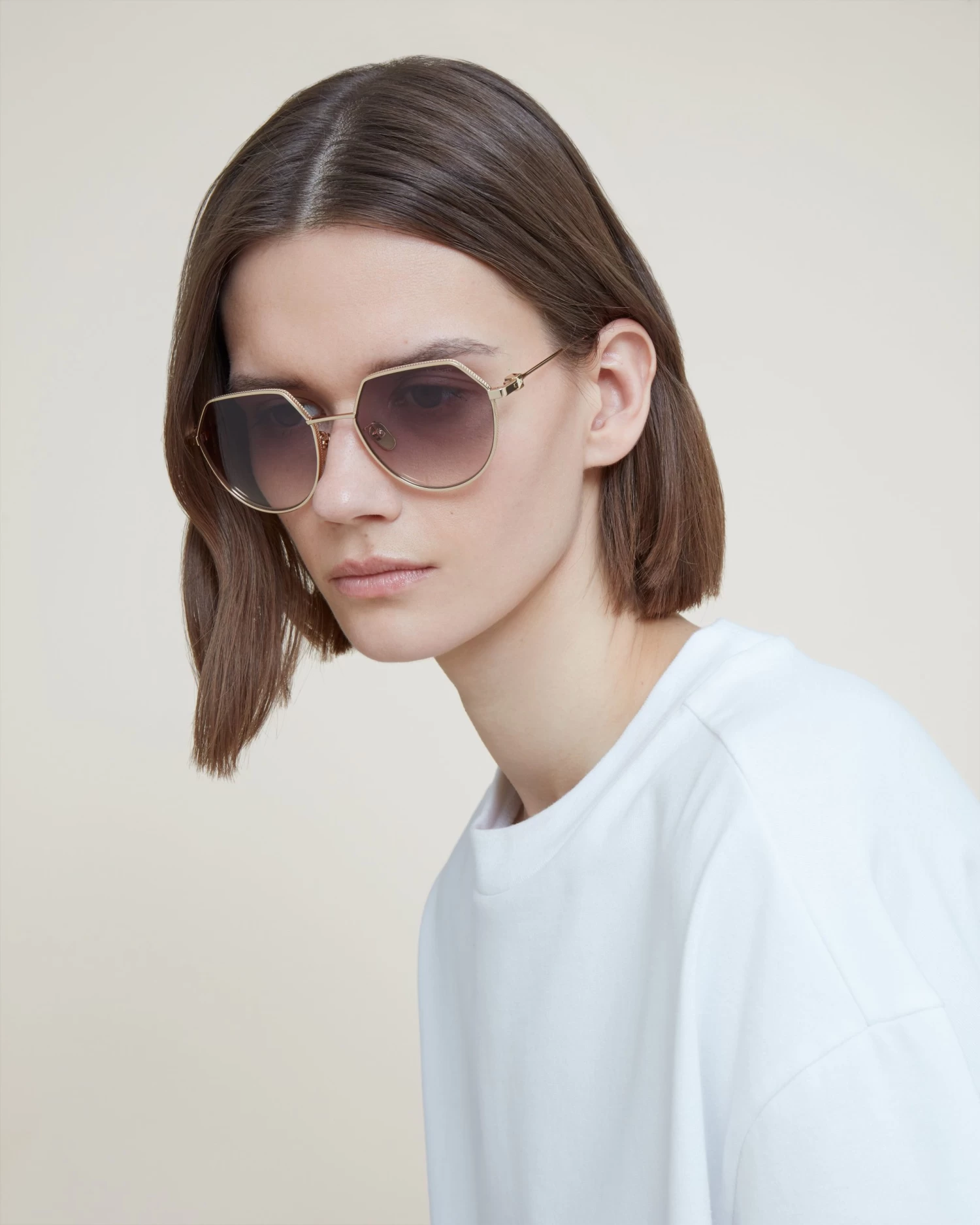 Jamie Sunglasses Gold & Taupe 5 Jamie Sunglasses Gold & Taupe - Image 3