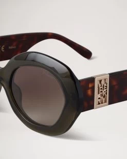 Ellie Sunglasses Olive Green & Havana 8 Ellie Sunglasses Olive Green & Havana -Fashion Bag Store G RS5458 000Q727 3