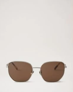 Rosie Sunglasses Silver & Olive