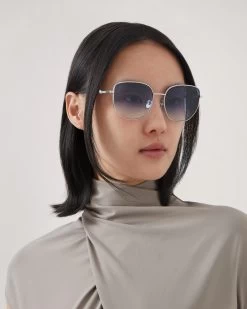 Rosie Sunglasses Silver & Sapphire -Fashion Bag Store G RS5464 000D680 4