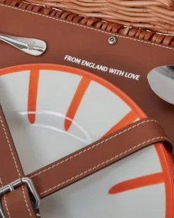 Leather Trimmed Picnic Basket Natural -Fashion Bag Store G TB0003 000W150 5