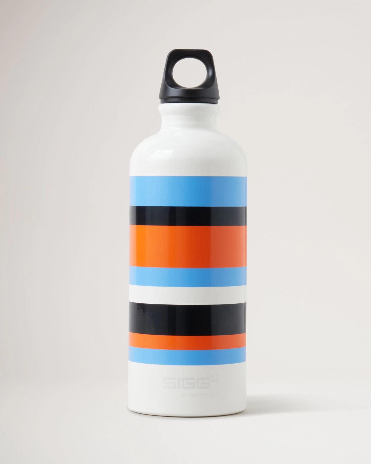 Stripe Water Bottle Mandarin Orange & Cornflower Blue 4 Stripe Water Bottle Mandarin Orange & Cornflower Blue - Image 2