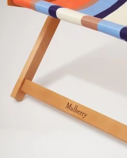 Striped Deck Chair Mandarin Orange & Cornflower Blue -Fashion Bag Store G TH0001 000Z126 5