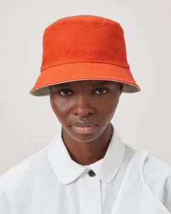 Solid Reversible Bucket Hat Coral Orange & Wild Primrose 13 Solid Reversible Bucket Hat Coral Orange & Wild Primrose -Fashion Bag Store G VH4094 804N682 6