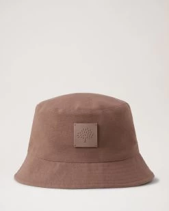 Colour Block Bucket Hat Teak-Cream