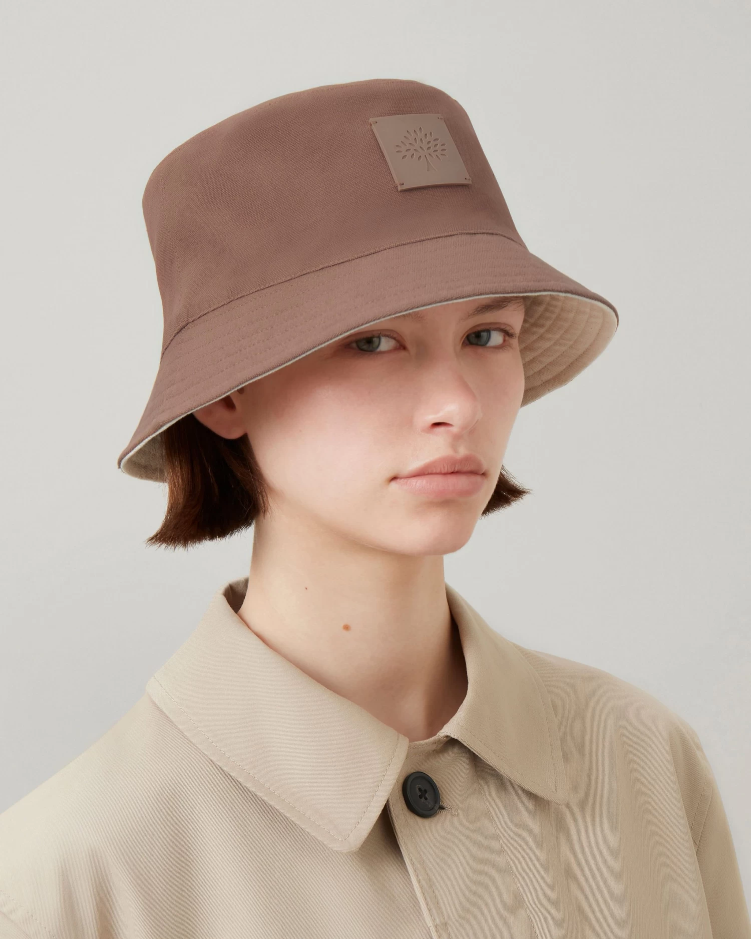 Colour Block Bucket Hat Teak-Cream 6 Colour Block Bucket Hat Teak-Cream - Image 4