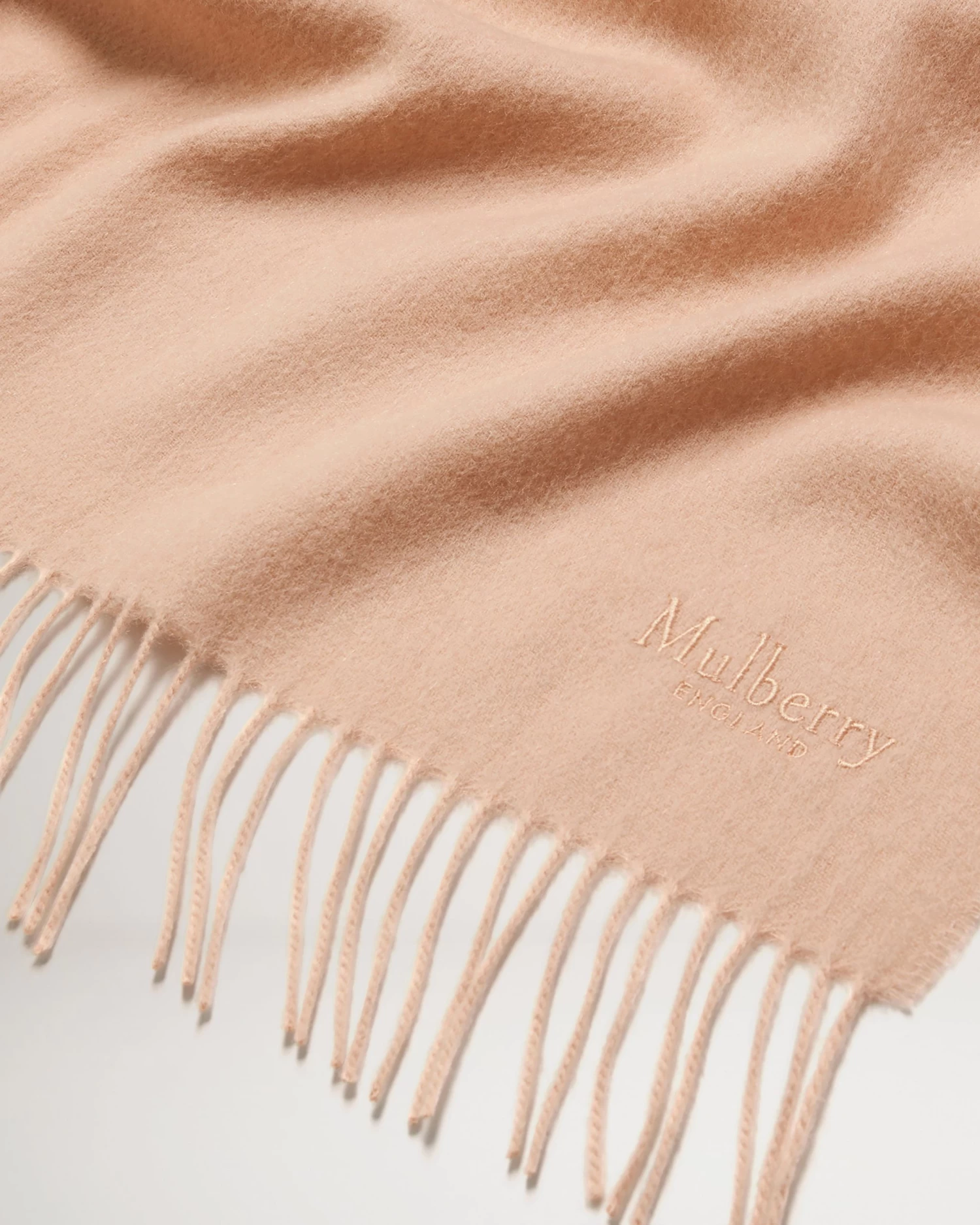 Solid Lambswool Scarf Rosewater 4 Solid Lambswool Scarf Rosewater - Image 2