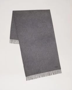 Small Merino Wool Scarf Grey Melange