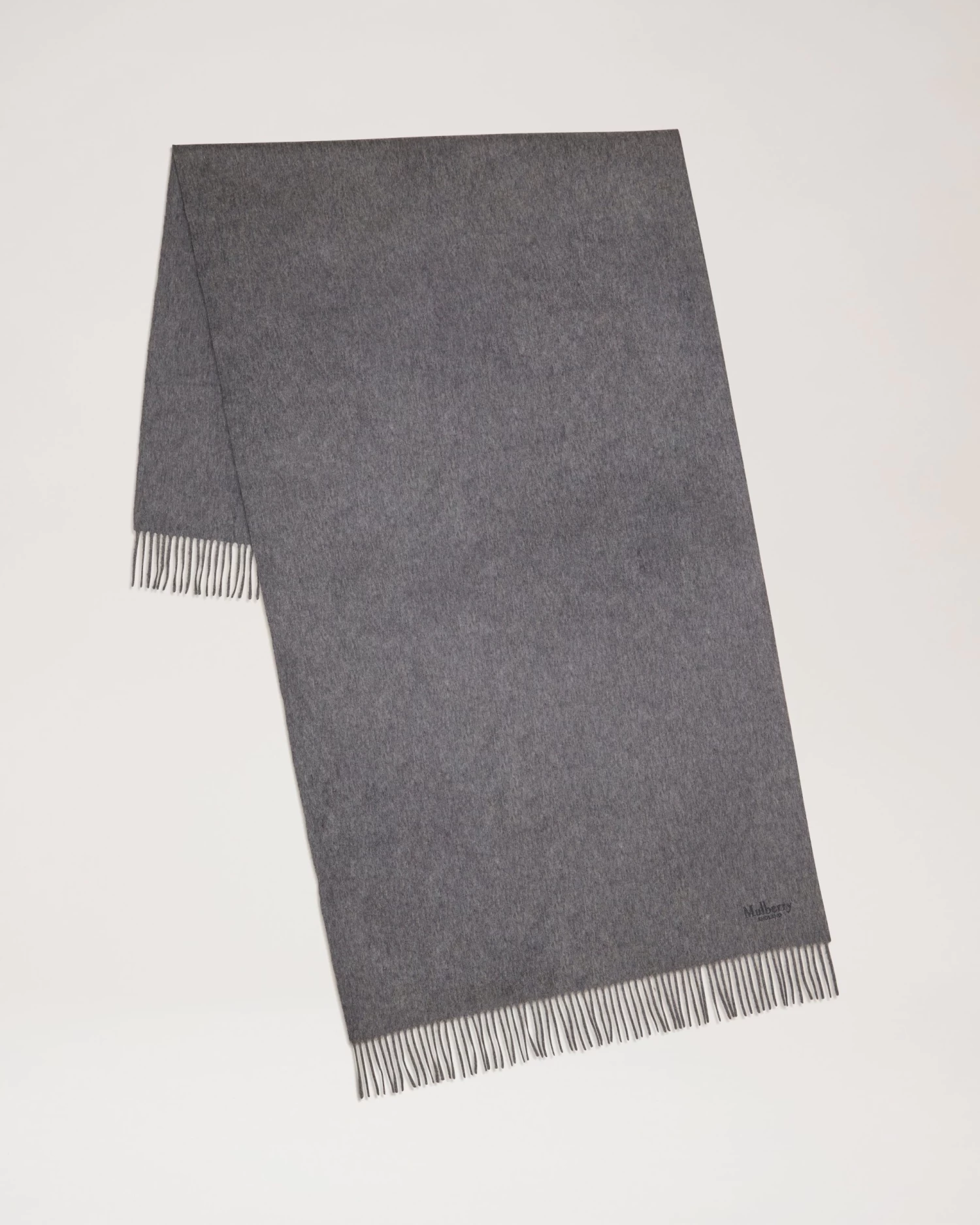Small Merino Wool Scarf Grey Melange 3 Small Merino Wool Scarf Grey Melange