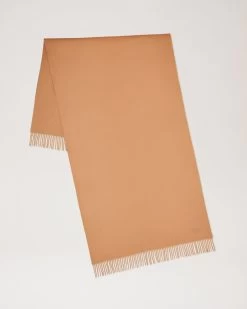 Small Merino Wool Scarf Camel