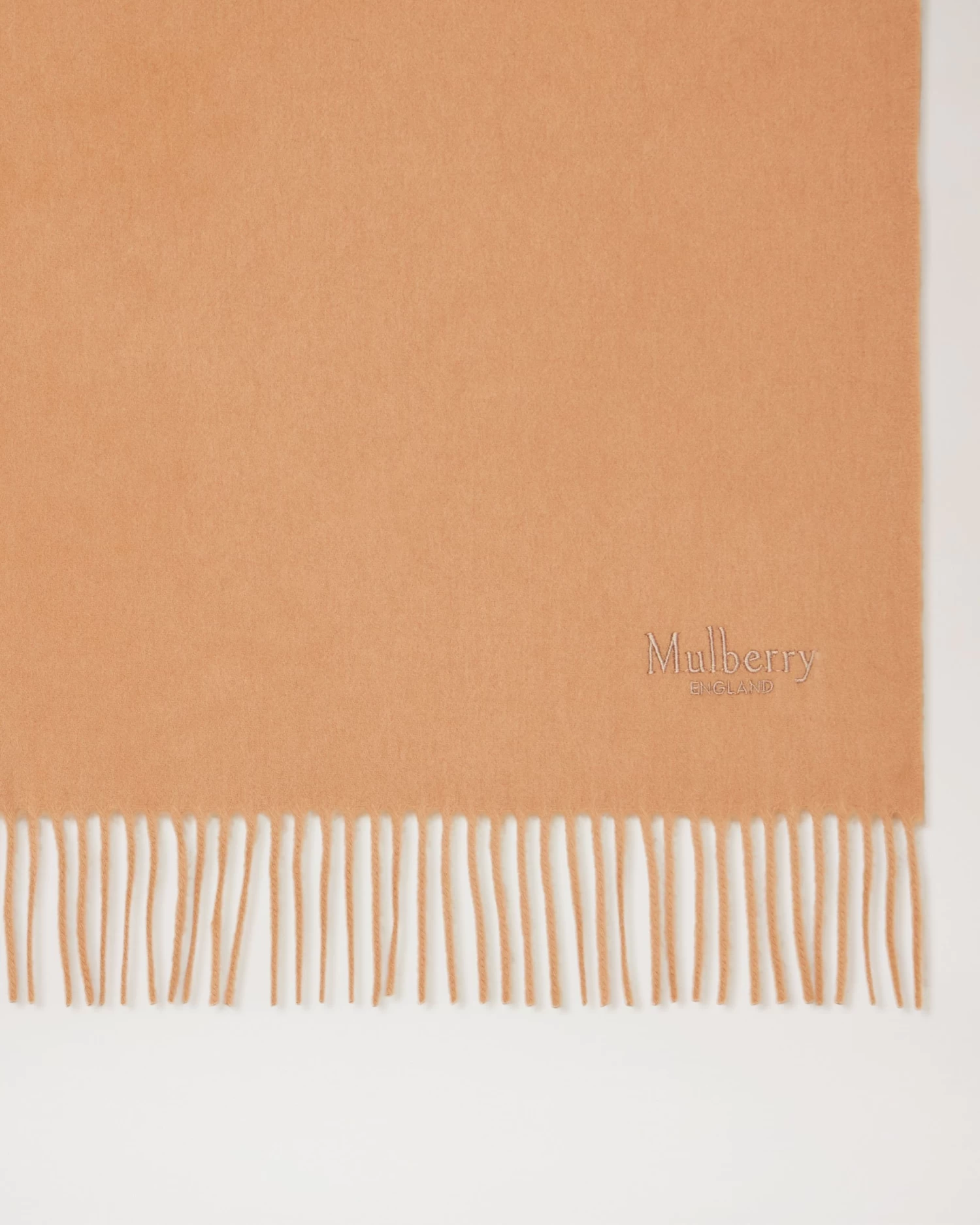 Small Merino Wool Scarf Camel 6 Small Merino Wool Scarf Camel - Image 4