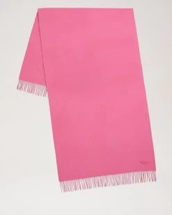 Solid Merino Wool Scarf Geranium Pink