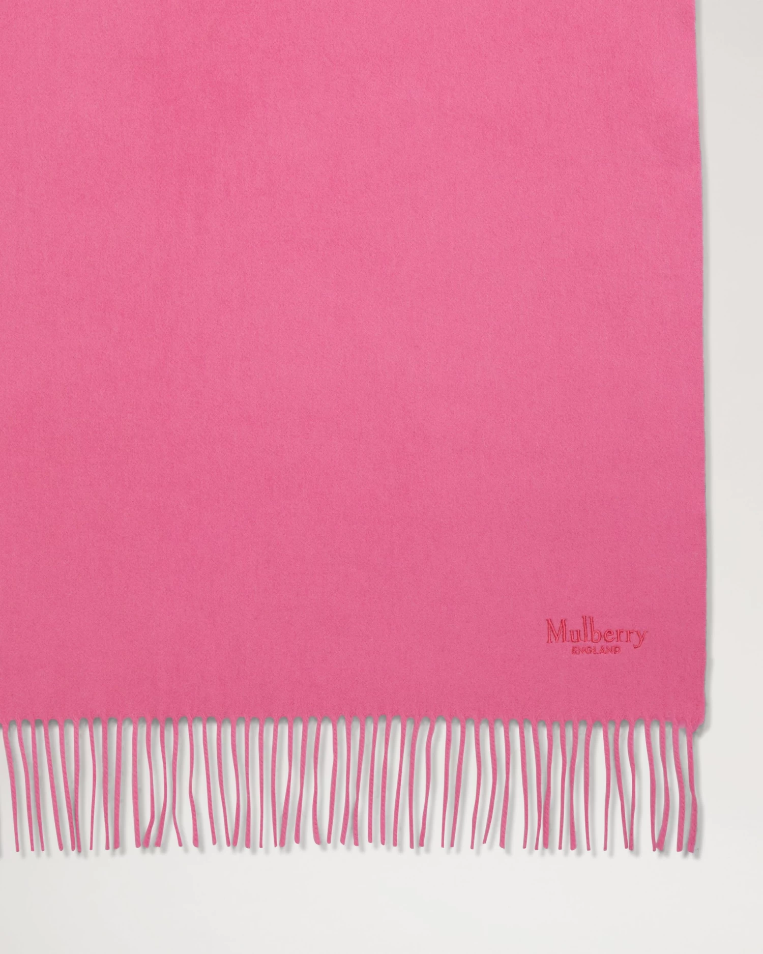 Solid Merino Wool Scarf Geranium Pink 7 Solid Merino Wool Scarf Geranium Pink - Image 5
