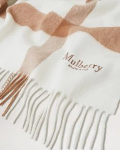 Large Check Merino Wool Scarf Maple-White 9 Large Check Merino Wool Scarf Maple-White -Fashion Bag Store G VS4295 889E640 3