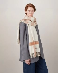 Large Check Merino Wool Scarf Maple-White 10 Large Check Merino Wool Scarf Maple-White -Fashion Bag Store G VS4295 889E640 6